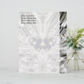 Briefhoofd met Zwarte Bloem Ontwerp (Staand voorkant)