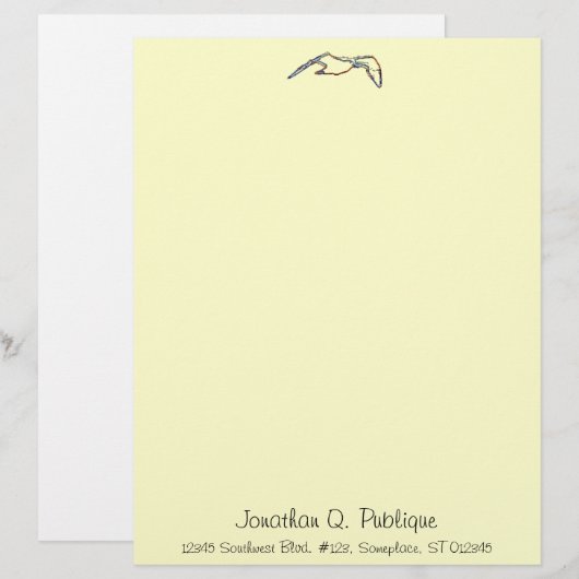 Briefhoofd - Neon Seagull (Voorkant / Achterkant)