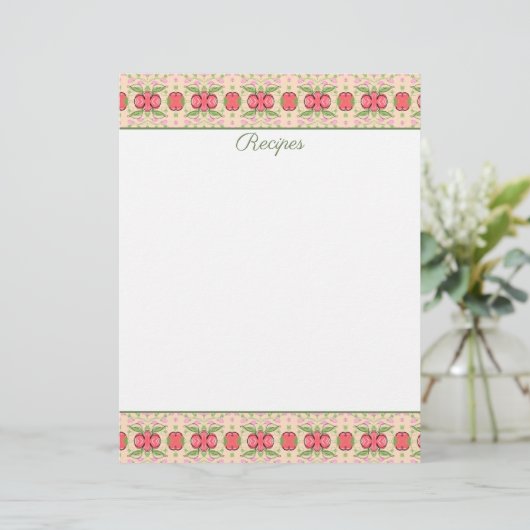 briefhoofd-of receptenpapier briefhoofd (Staand voorkant)