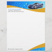 Briefhoofd Sjabloon voor Autodetailing Bedrijf (Voorkant)