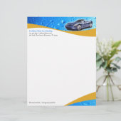 Briefhoofd Sjabloon voor Autodetailing Bedrijf (Staand voorkant)