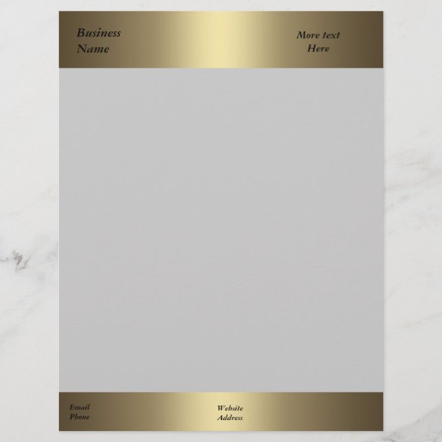 Briefhoofd Zakelijk Bedrijfs Kantoor Brons Goud (Voorkant)