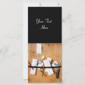 BRIEFHOUDER IN HOUT MONOGRAM zwart wit (Achterkant)