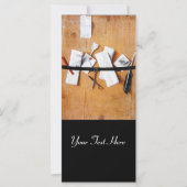 BRIEFHOUDER IN HOUT MONOGRAM zwart wit (Voorkant)