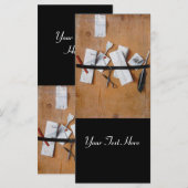 BRIEFHOUDER IN HOUT MONOGRAM zwart wit (Voorkant / Achterkant)