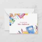 Briefje van de leraar notitiekaartje (Voorkant)