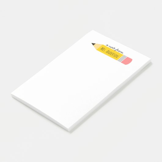 Briefje van de leraar Potlood Cadeau Post-it® Notes (Schuin)