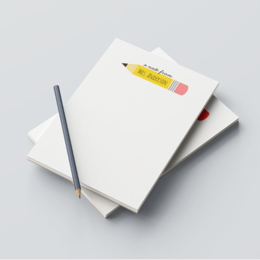 Briefje van de leraar Potlood Cadeau Post-it® Notes