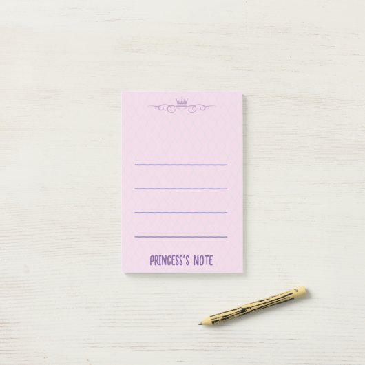 briefje van de prinses post-it® notes (Op bureau)