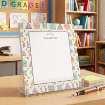 Briefje van docent Pastel Wiskunde Patroon Notitie
