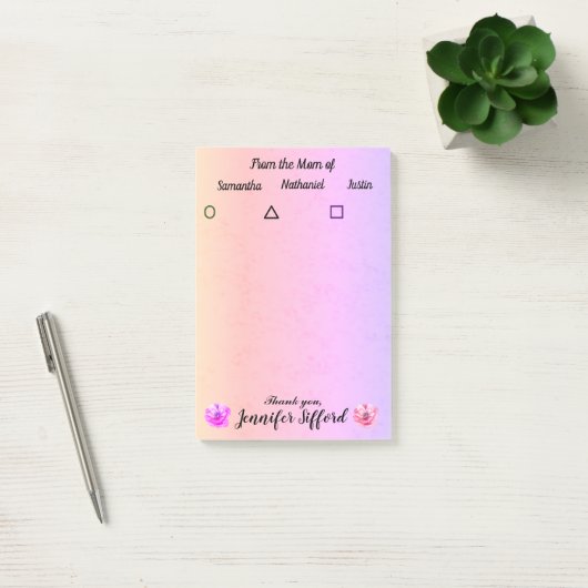 Briefje van mama - Botanische plaknotitie Post-it® Notes (Kantoor)