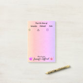 Briefje van mama - Botanische plaknotitie Post-it® Notes (Op bureau)