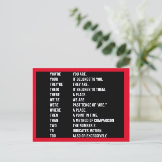 Briefkaart (Staand voorkant)