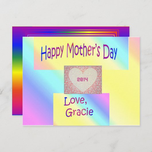 BRIEFKAART 14.05.03.07.01.MOEDERDAG (Voorkant / Achterkant)