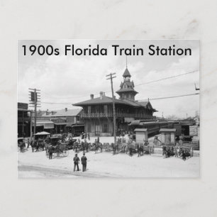 briefkaart "1900s Florida Train Station"