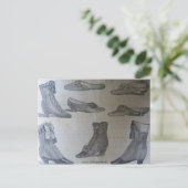 Briefkaart,19e-eeuwse illustratie van de mode - sc briefkaart (Staand voorkant)