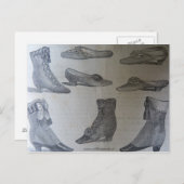 Briefkaart,19e-eeuwse illustratie van de mode - sc briefkaart (Voorkant / Achterkant)