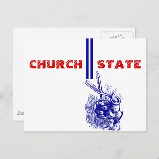 Briefkaart 1e wijziging - Scheiding van kerk en st (Voorkant / Achterkant)