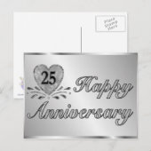 Briefkaart - 25e Jubileum - Zilver (Voorkant / Achterkant)