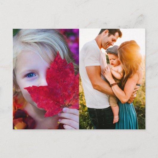 Briefkaart 2 Foto Edge Print Sjabloon (Voorkant)