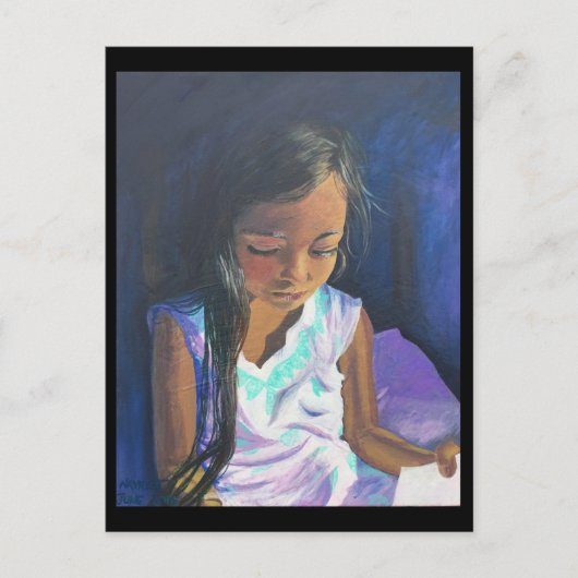 Briefkaart 2 september: Girl Reading BRENNAN CENTE (Voorkant)