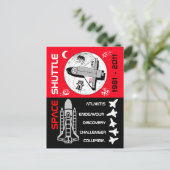 Briefkaart 2 van de Space Shuttle (Staand voorkant)