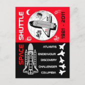 Briefkaart 2 van de Space Shuttle (Voorkant)