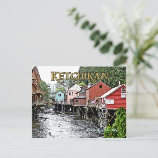 Briefkaart 2 van Ketchikan (Staand voorkant)