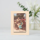 Briefkaart 2 van vintage Frans Valentijn (Staand voorkant)