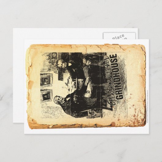 Briefkaart 3 van het Gentlemen van 4 (Voorkant / Achterkant)