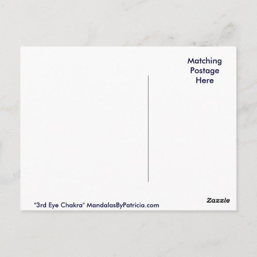 briefkaart "3rd Eye Chakra" (Achterkant)