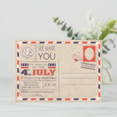  Briefkaart 4 juli Uitnodiging (Staand voorkant)