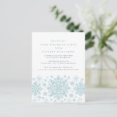 BRIEFKAART 50ste verjaardag Blue Snowflake (Staand voorkant)