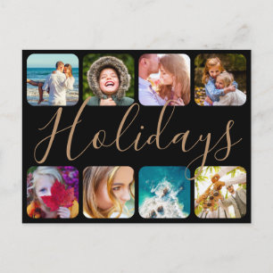 Briefkaart 8 Foto-Feestdagen Rond Sjabloon