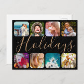 Briefkaart 8 Foto-Feestdagen Rond Sjabloon (Voorkant / Achterkant)