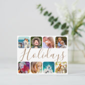 Briefkaart 8 Foto-Feestdagen Rond Sjabloon (Staand voorkant)