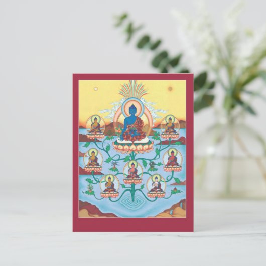 BRIEFKAART 8 Medicijnboeddha's (Staand voorkant)