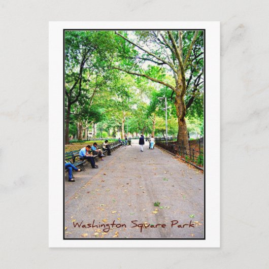 Briefkaart 9 - Washington Square Park, NYC (Voorkant)