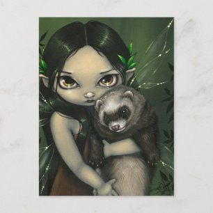 briefkaart "A Ferret and his Fairy"