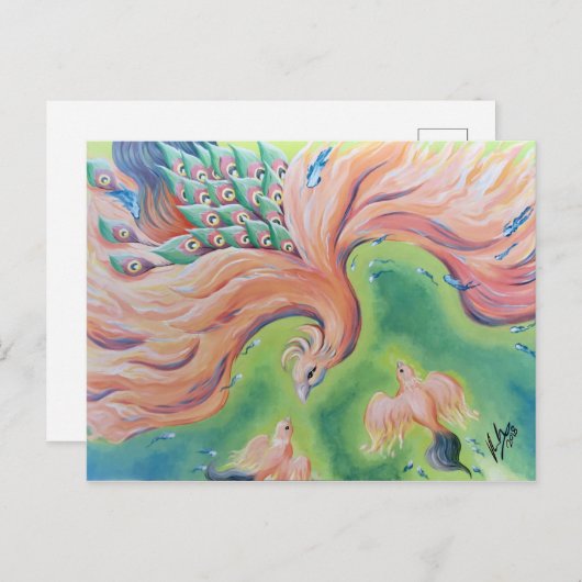 briefkaart "A Moeder's Warmth" Moederdag (Voorkant / Achterkant)