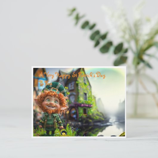 Briefkaart A Saint Patrick's Day (Staand voorkant)