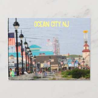 Briefkaart aan boord in Ocean City, New Jersey
