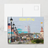 Briefkaart aan boord in Ocean City, New Jersey (Voorkant / Achterkant)