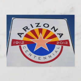 Briefkaart aan de grens tussen Arizona en Utah