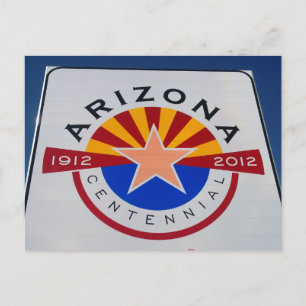 Briefkaart aan de grens tussen Arizona en Utah