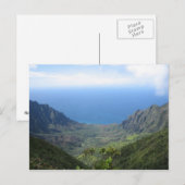 Briefkaart aan de kust van Kauai na Pali (Voorkant / Achterkant)