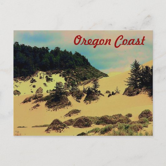 Briefkaart aan de oregonkust (Dunes) (Voorkant)