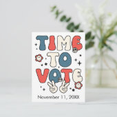 Briefkaart aan kiezers Tijd om te stemmen Herinner (Staand voorkant)