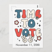 Briefkaart aan kiezers Tijd om te stemmen Herinner (Voorkant / Achterkant)