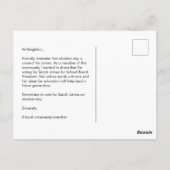 Briefkaart aan kiezers Tijd om te stemmen Herinner (Achterkant)